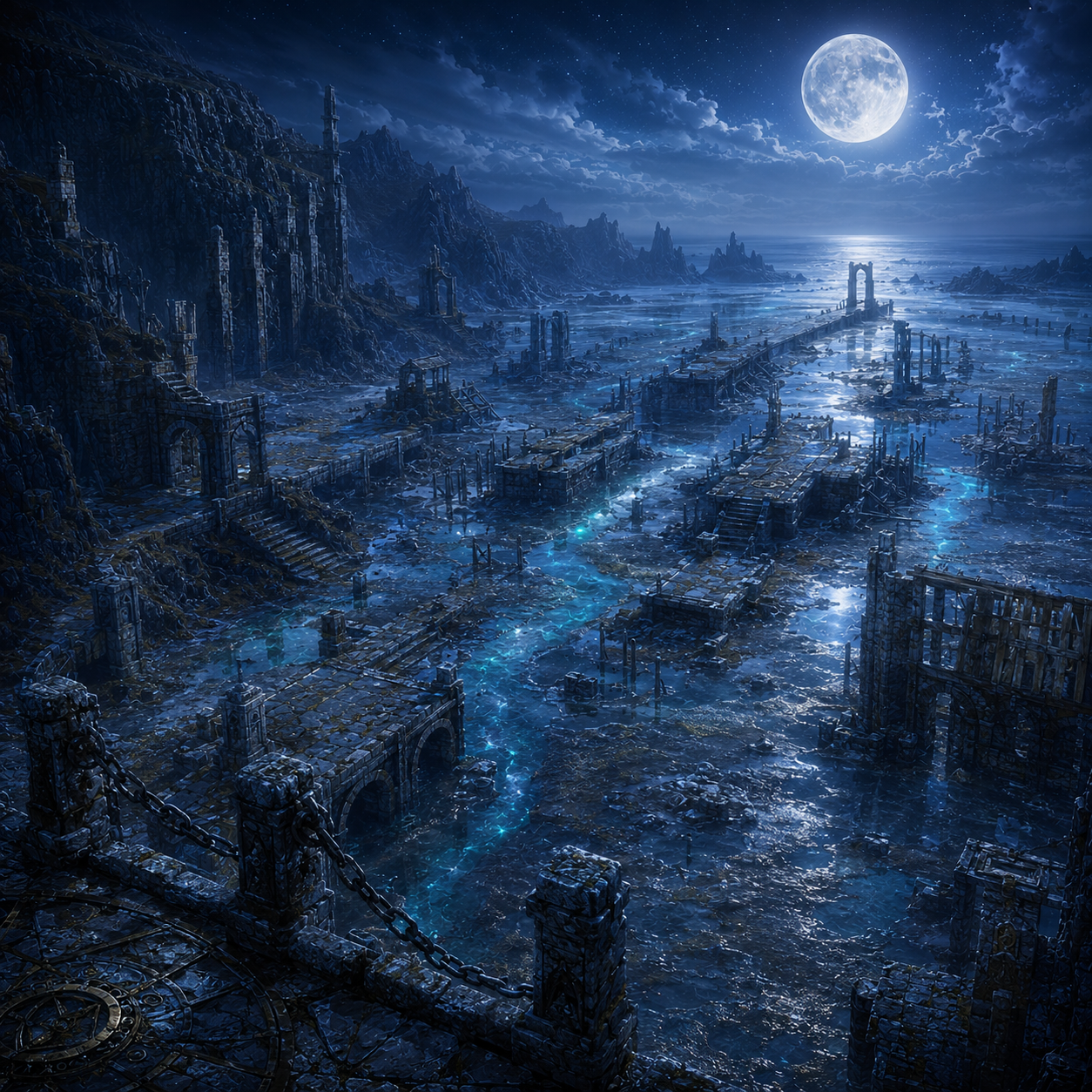 Moonwake Bay Drowned Harbor